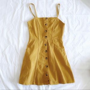 BRAND NEW H&M Yellow Button Up Dress
